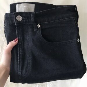 Size 26 – Everlane The Way-High Straight Jean – Coal Black – Raw Hem